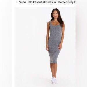 Vuori Midi Dress in Heather Gray